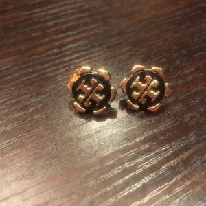 Tory Burch Jewelry - Tory Burch Walter Resin gold stud black earring Tory Burch Jewelry - Tory Burch Walter Resin gold stud black earring
